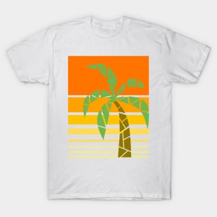 Tropical Geometric Palm Tree Art T-Shirt